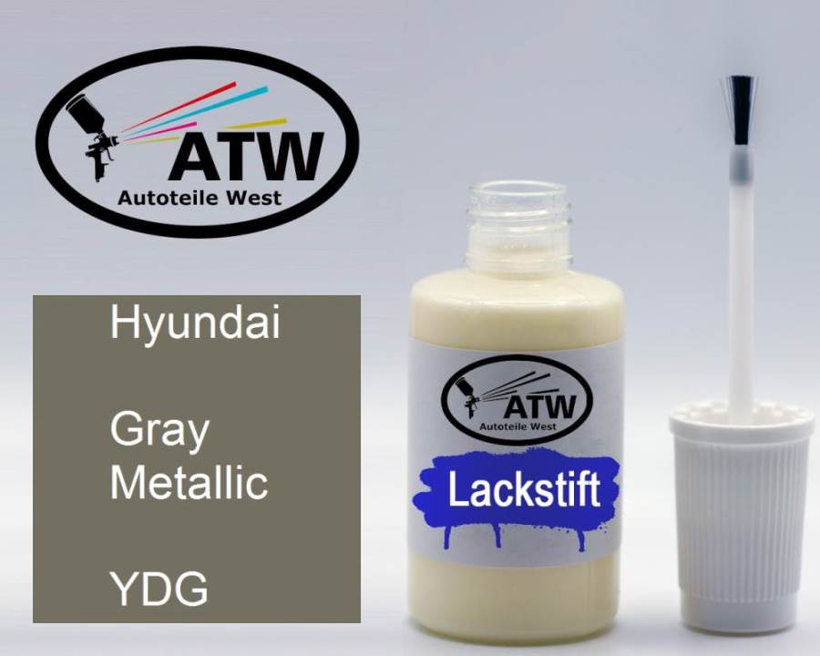 Hyundai, Gray Metallic, YDG: 20ml Lackstift, von ATW Autoteile West.